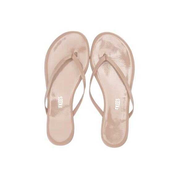 TKEES Womens Foundation Gloss Sandals US 8 Nude Cowhide Leather NWOB - Picture 2 of 12